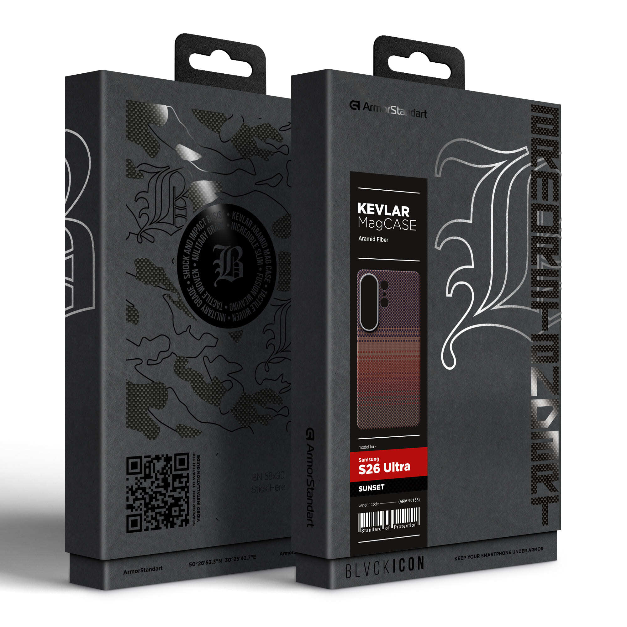 Чехол ArmorStandart BlackIcon Kevlar MagCase для Samsung S26 Ultra Sunset (ARM90158) фото