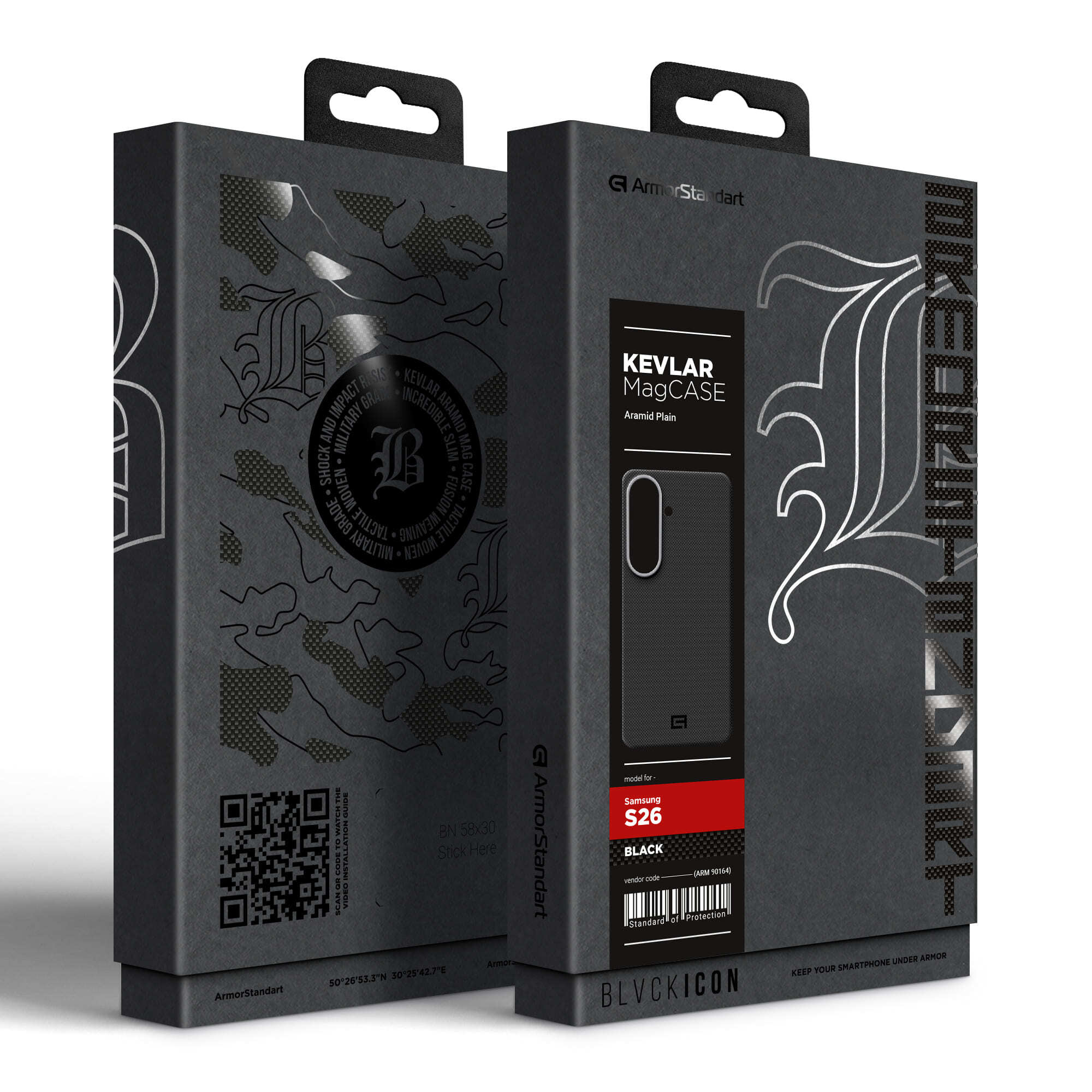 Чехол ArmorStandart BlackIcon Aramid Plain MagCase для Samsung S26 Black (ARM90164) фото10