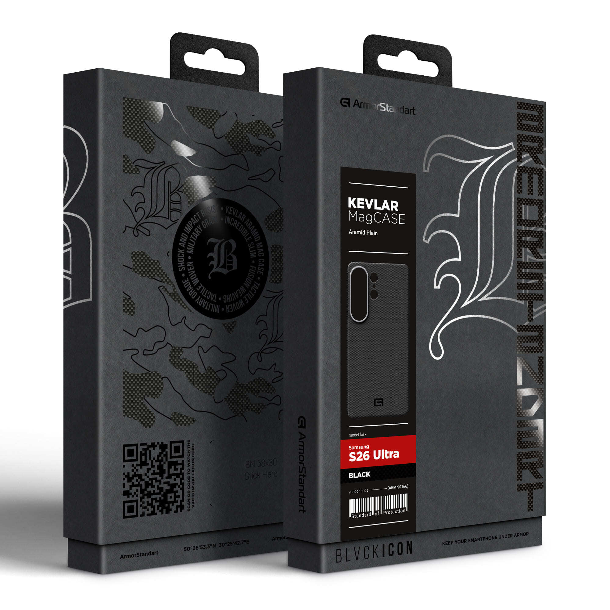 Чехол ArmorStandart BlackIcon Aramid Plain MagCase для Samsung S26 Ultra Black (ARM90166) фото10