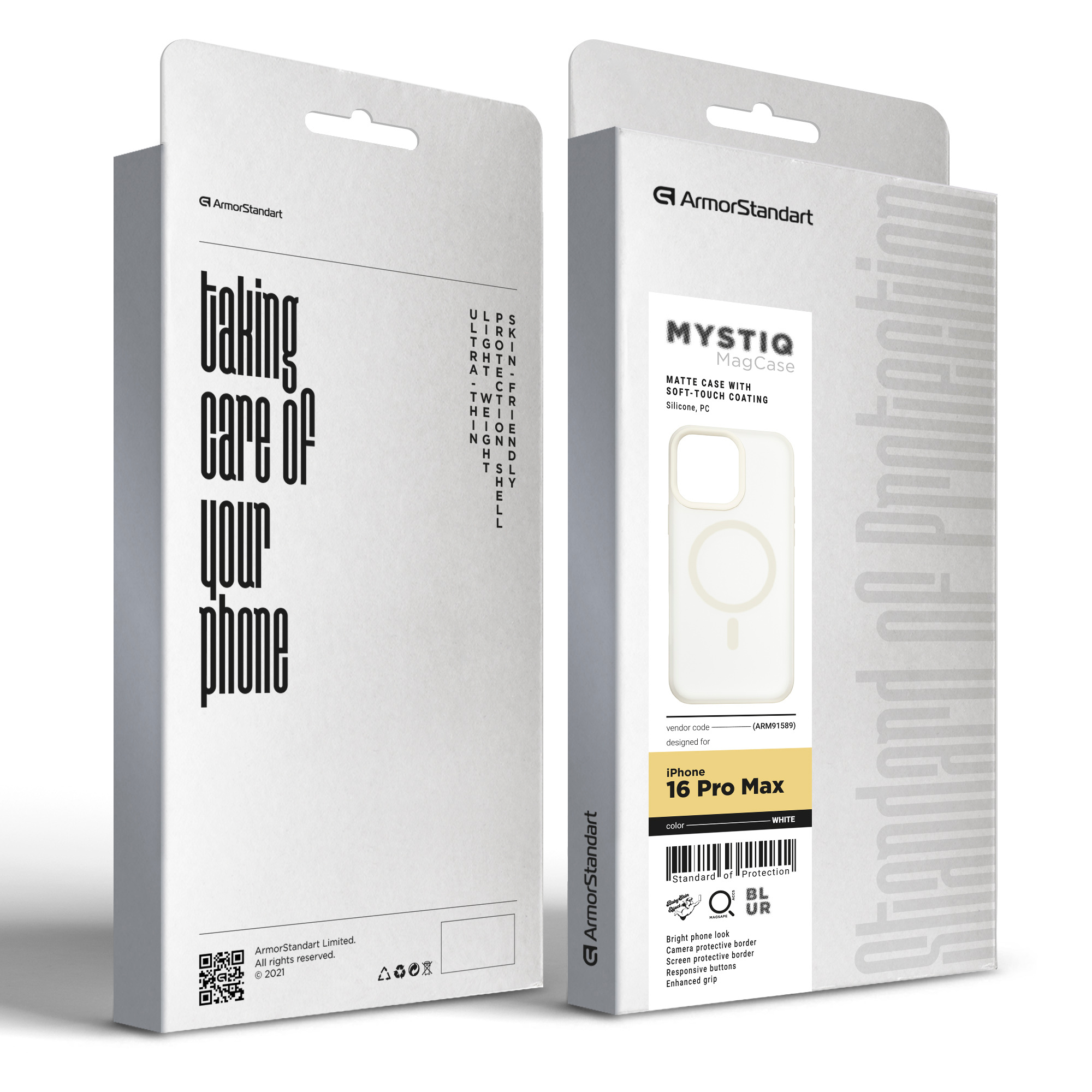 Чехол ArmorStandart Mystiq MagCase для Apple iPhone 16 Pro Max White (ARM91589) фото3