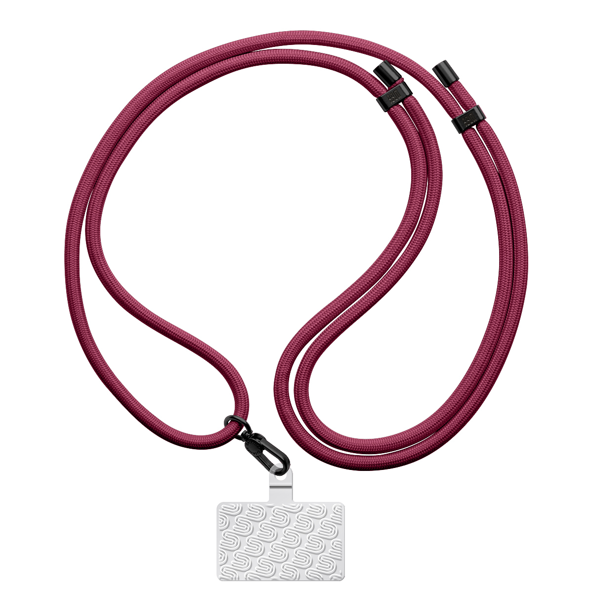 Ремешок для смартфону ArmorStandart Rope Black Burgundy with Clear holder (ARM91365) фото