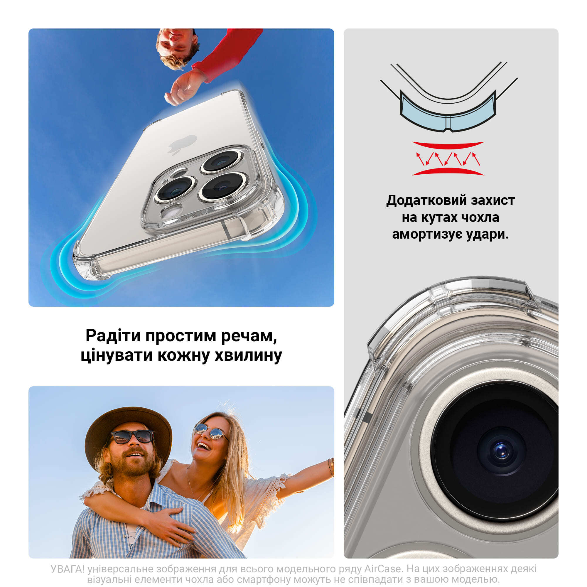 Чехол ArmorStandart Air Force для OnePlus 13T Camera cover Clear (ARM86731) фото5