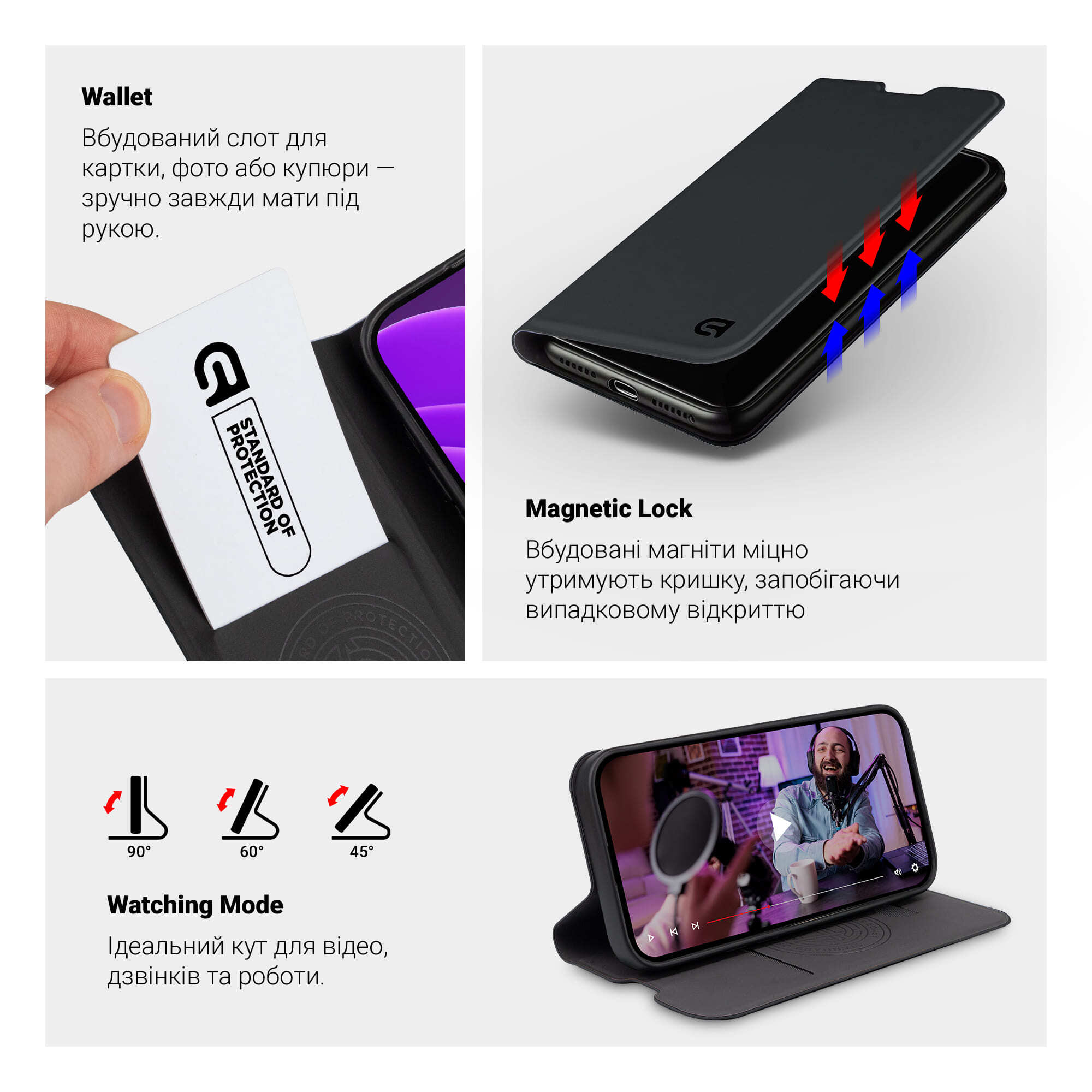 Чехол-книжка ArmorStandart OneFold Case для Xiaomi 15T 5G Black (ARM86995) фото5
