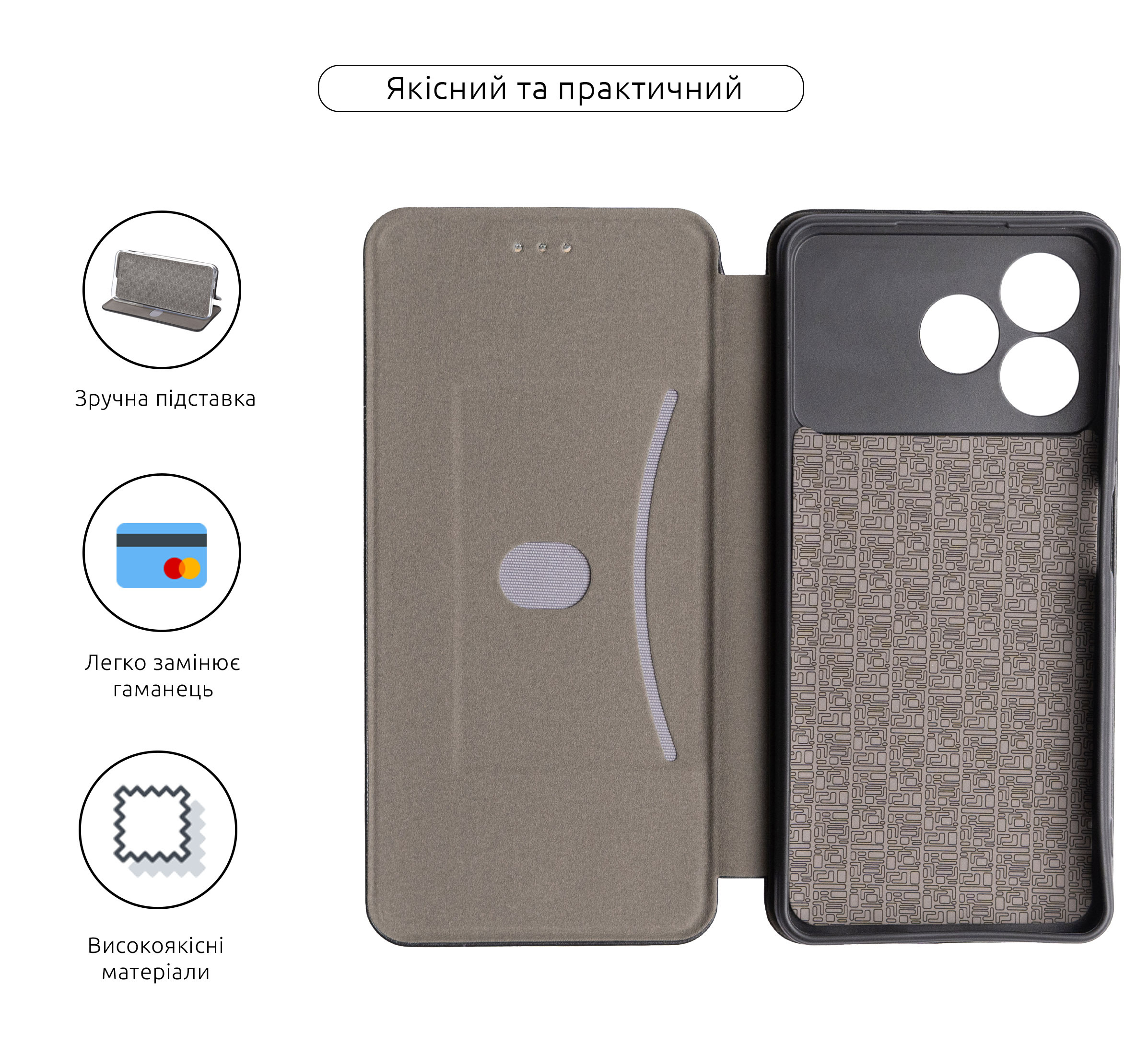 Чехол-книжка ArmorStandart G-Case для ZTE Blade A36 4G Black (ARM88907) фото