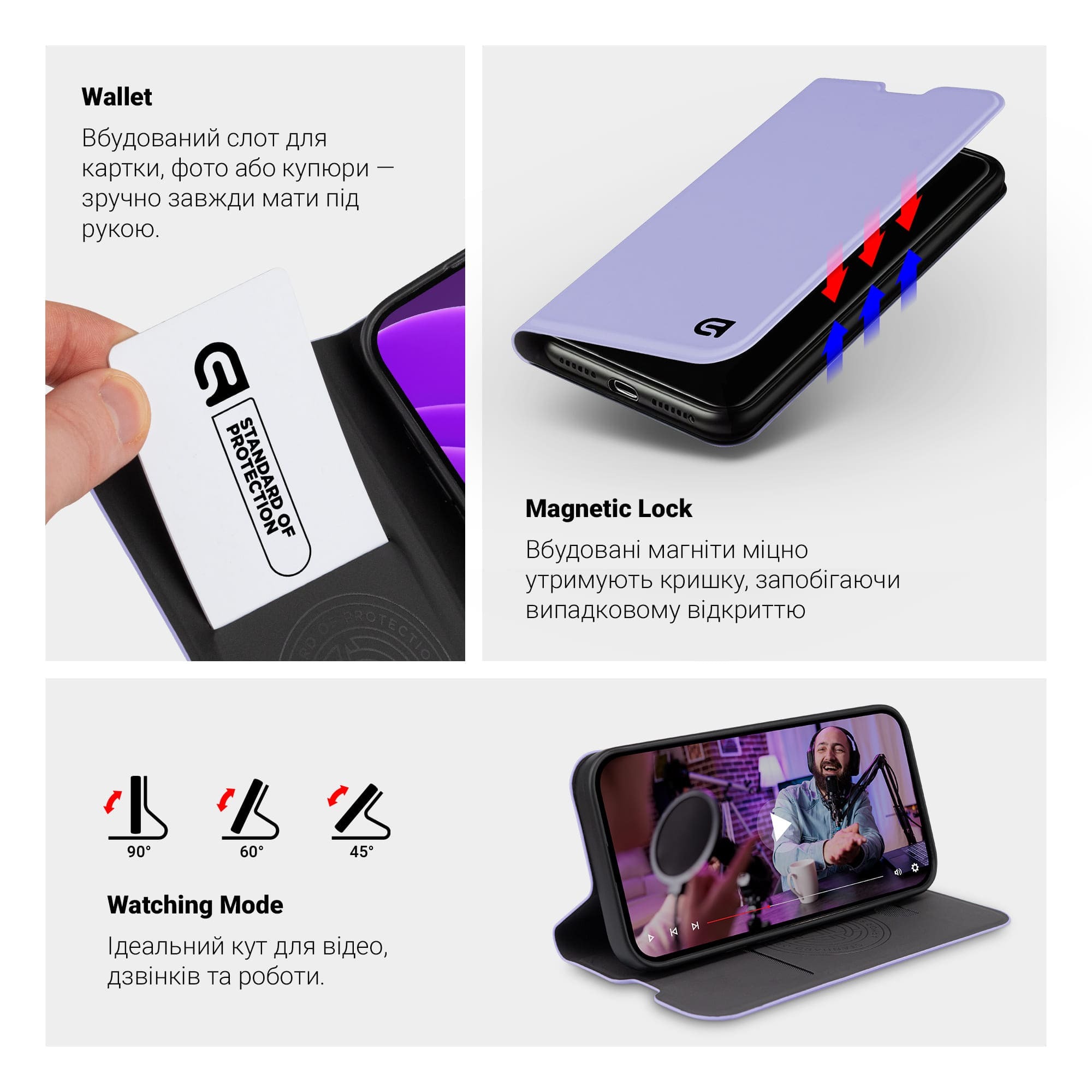 Чехол-книжка ArmorStandart OneFold Case для Realme 15 Pro 5G Lavender (ARM89120) фото5