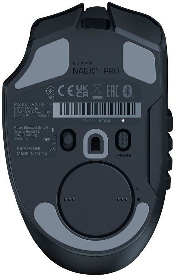 Игровая мышь Razer Naga V2 Hyperspeed Bluetooth/Wireless Black (RZ01-04400100-R3G1) фото10