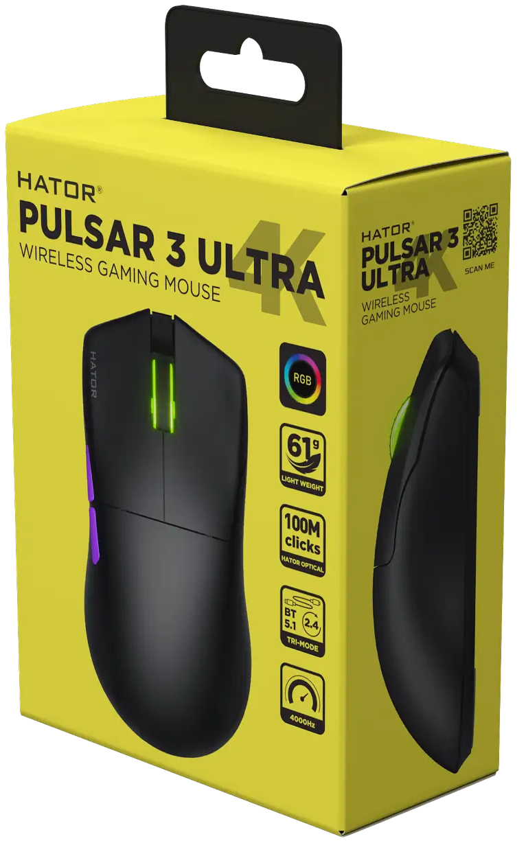Игровая мышь Hator Pulsar 3 Ultra 4K Wireless Black (HTM680) фото5