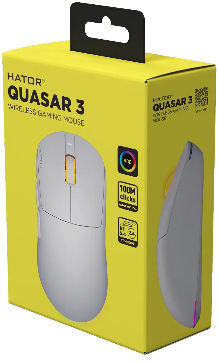 Игровая мышь Hator Quasar 3 Wireless White (HTM731) фото6