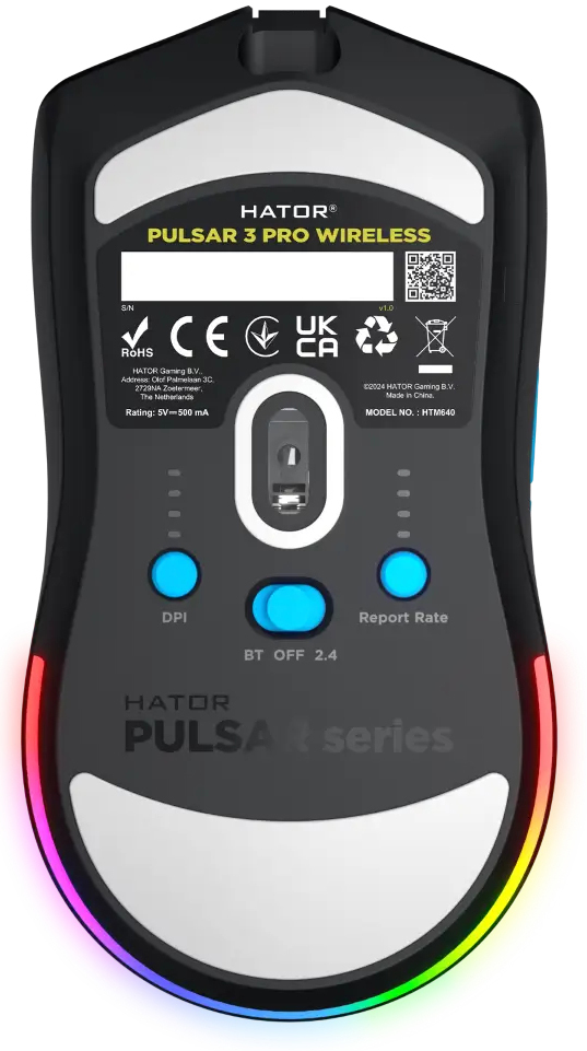 Игровая мышь Hator Pulsar 3 Pro Wireless Black (HTM640) фото5