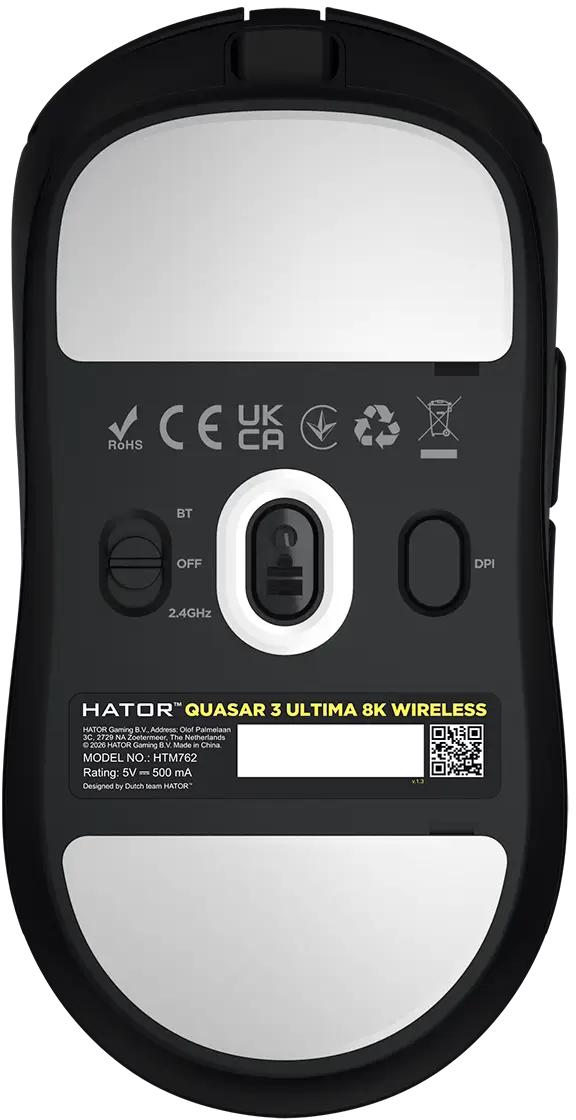 Игровая мышь Hator Quasar 3 Ultima 8K Wireless Black (HTM762) фото5