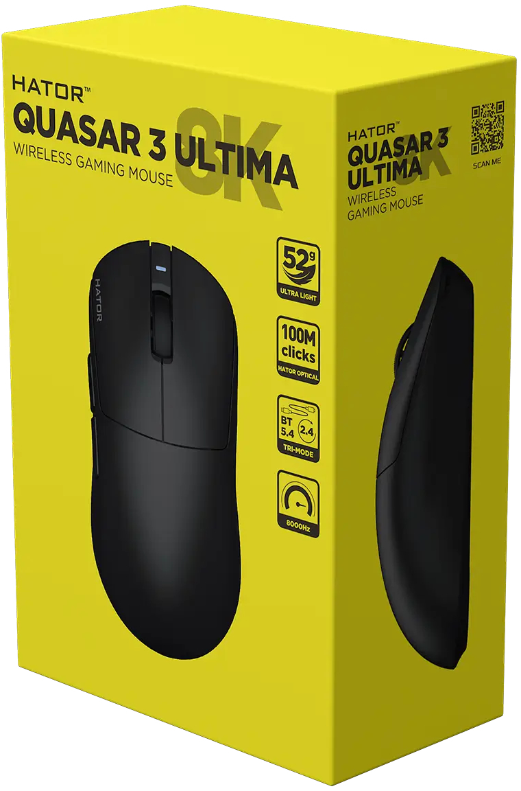Игровая мышь Hator Quasar 3 Ultima 8K Wireless Black (HTM762) фото6