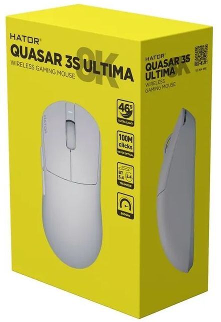 Игровая мышь Hator Quasar 3S Ultima 8K Wireless White (HTM661) фото5