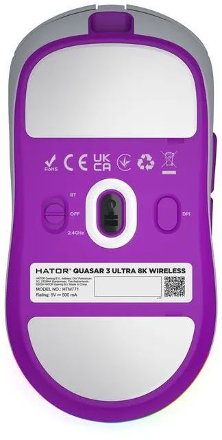 Ігрова миша Hator Quasar 3 Ultra 8K Wireless White (HTM771) фото7