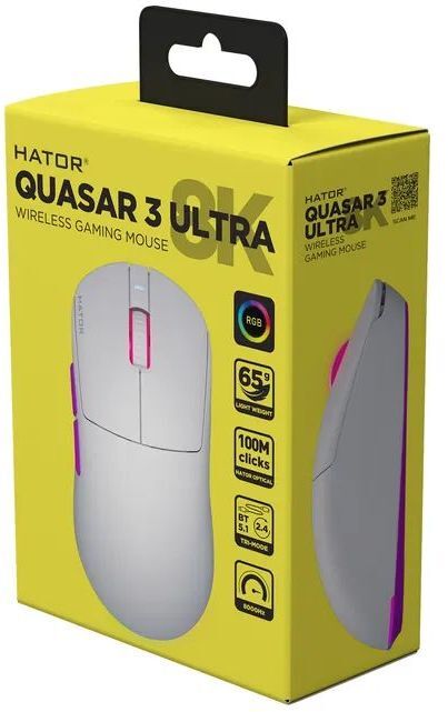 Ігрова миша Hator Quasar 3 Ultra 8K Wireless White (HTM771) фото8