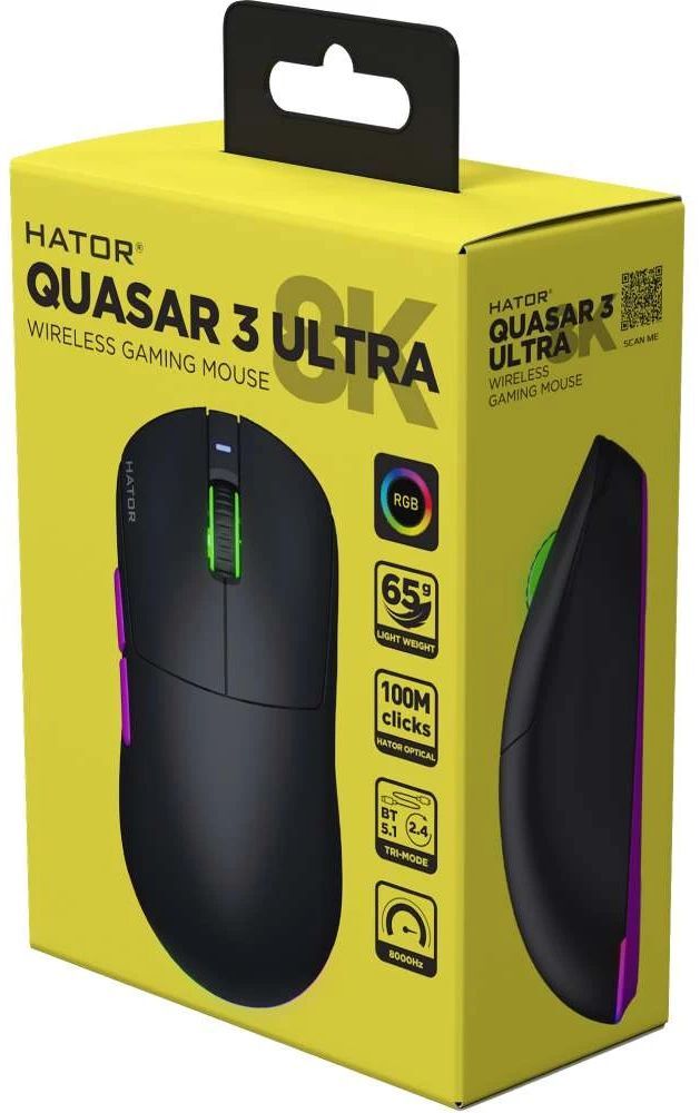 Игровая мышь Hator Quasar 3 Ultra 8K Wireless Black (HTM770) фото8