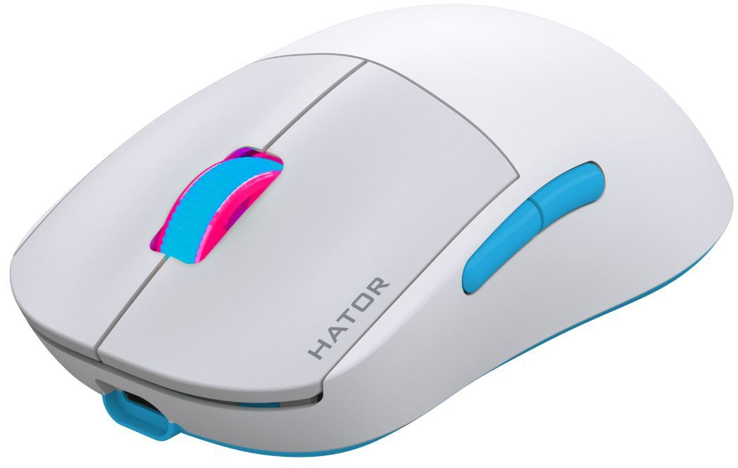 Игровая мышь Hator Quasar 2 Pro Wireless White/Cyan (HTM561WC) фото2