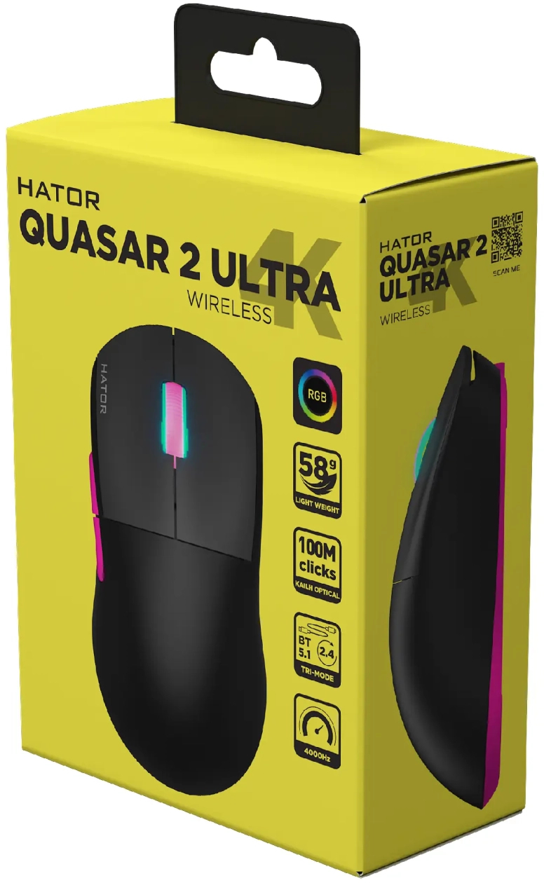 Игровая мышь Hator Quasar 2 Ultra 4K Wireless Black/Pink (HTM570BP) фото4