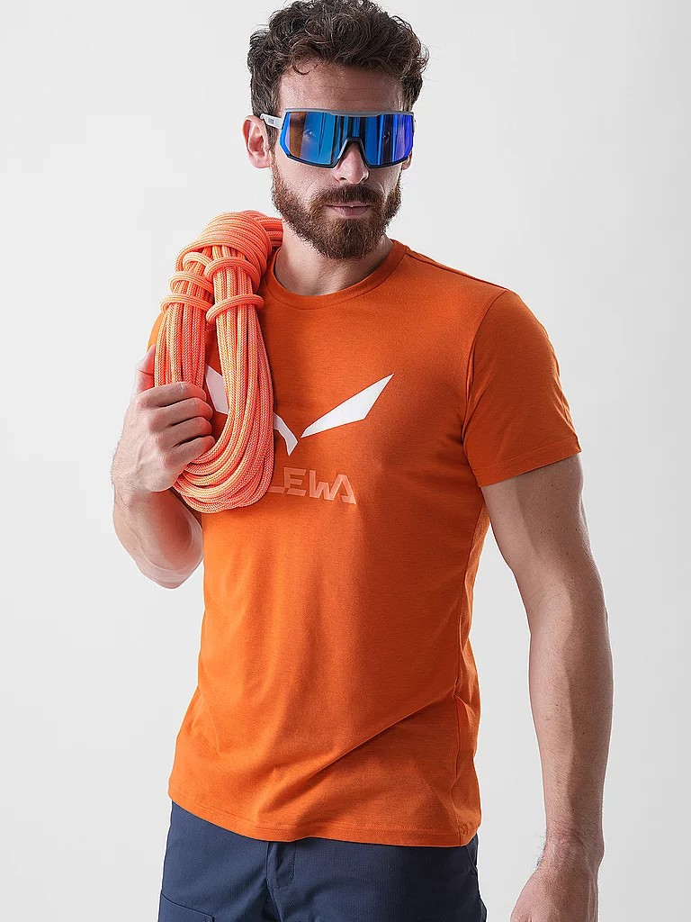 Футболка мужская Salewa Solidlogo Dri-Release 27018-4530 S оранжевая фото2