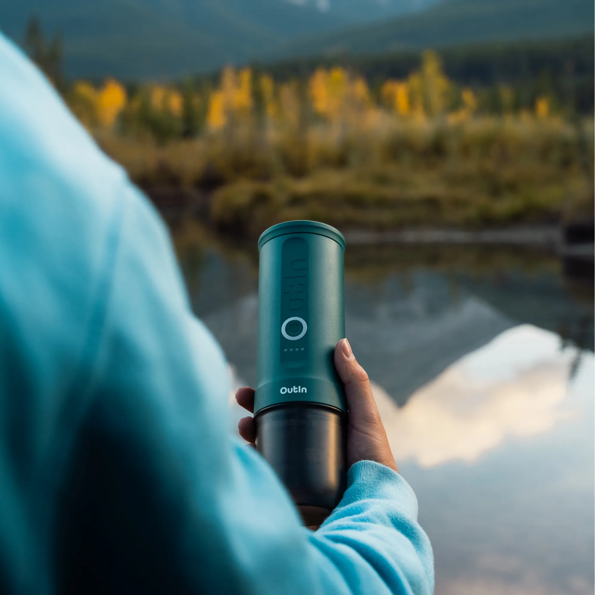 Портативна кавоварка Outin Nano Espresso Machine Outin Teal (OTEM-01) фото