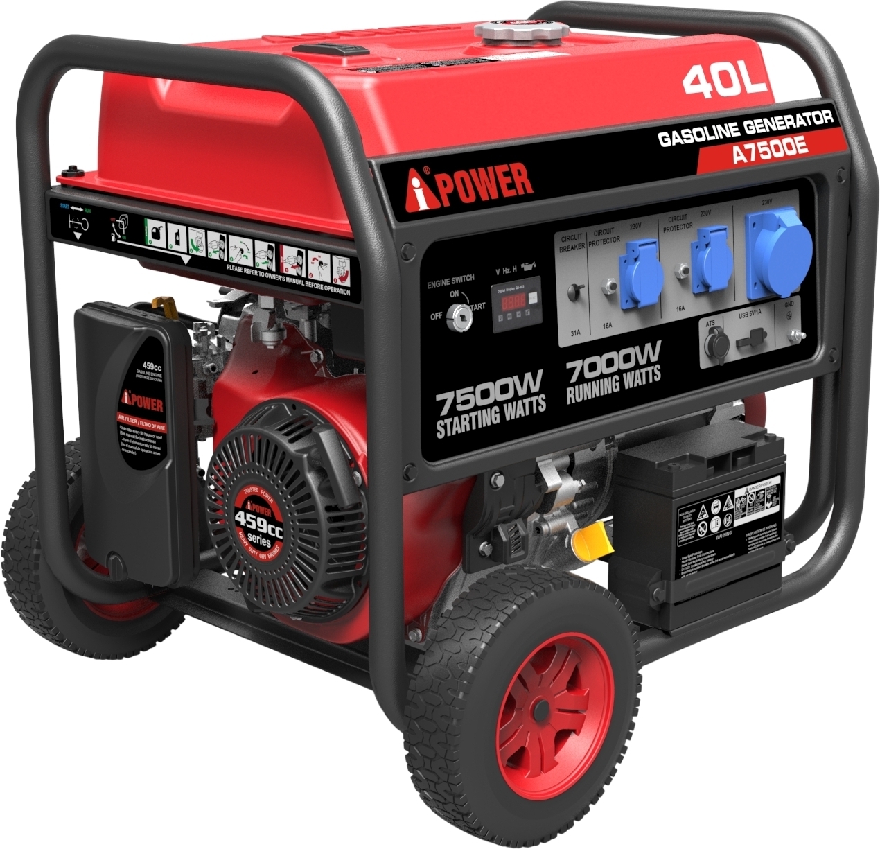 Генератор бензиновий A-IPOWER A7500E 7 кВт (A7500E) фото