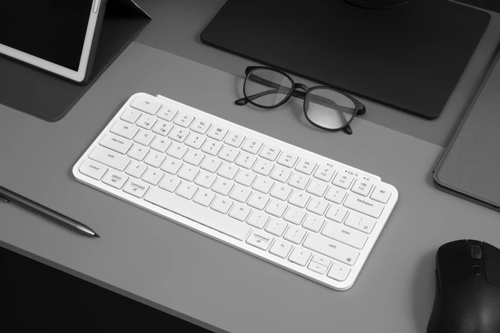 Клавиатура мембрана Keychron B1 Pro USB/WL/BT ivory white (B1P-K8) фото3