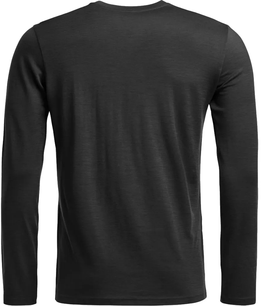 Термолонгслів чоловічий Ortovox 185 Rock'n'Wool Long Sleeve 2XL чорний фото2