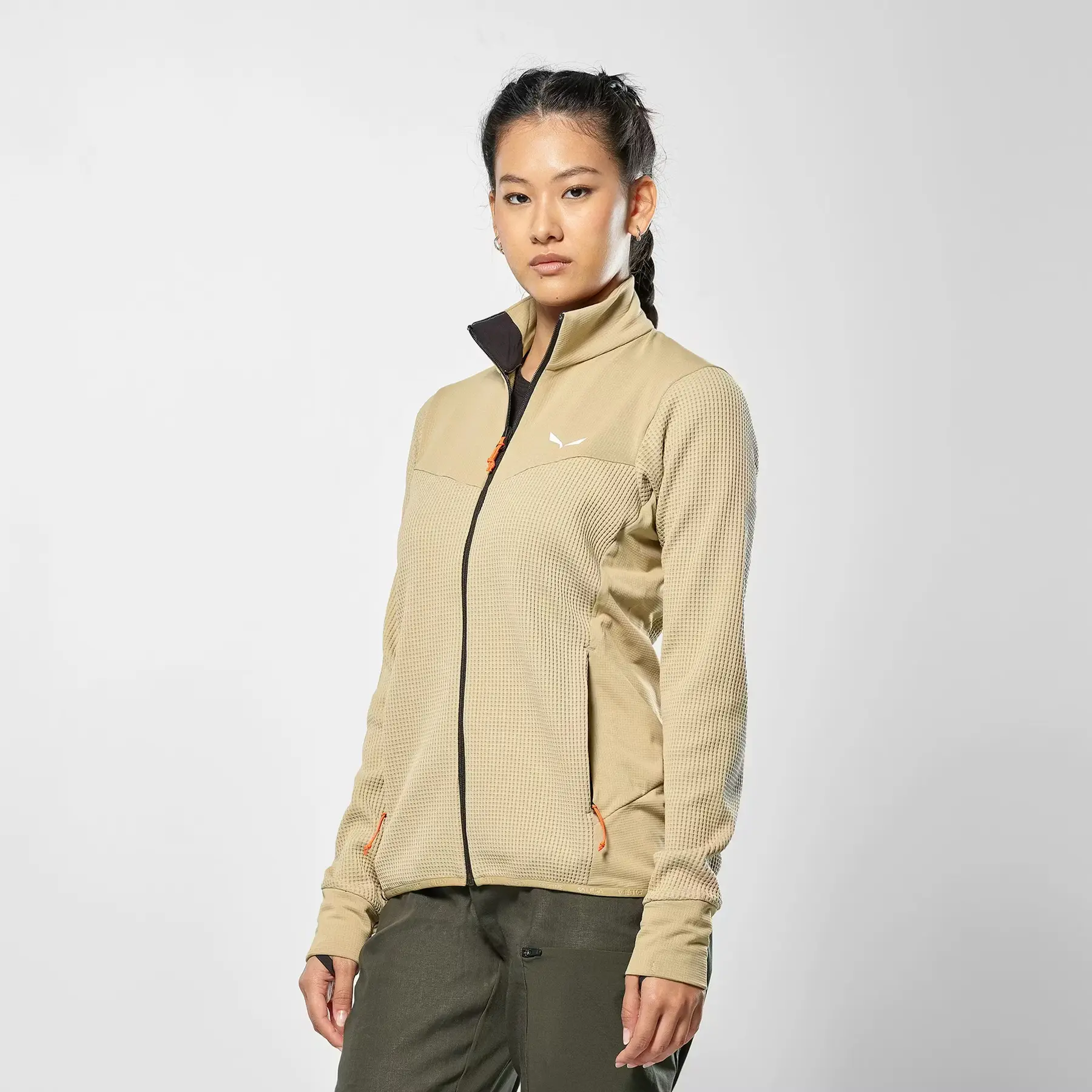 Кофта флисовая женская Salewa Puez Waffle Hyb PL 28860-7180 L бежевая фото3