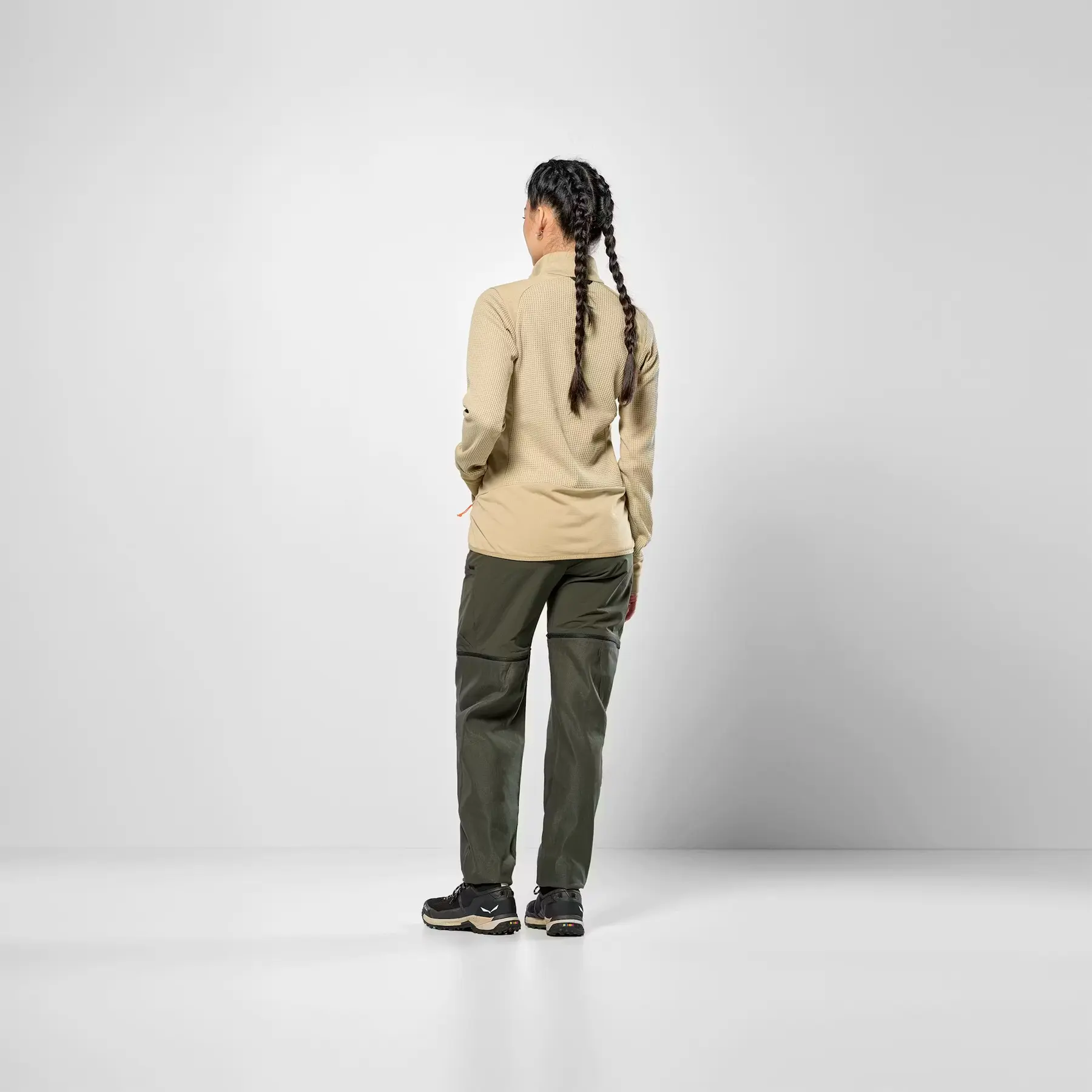 Кофта флисовая женская Salewa Puez Waffle Hyb PL 28860-7180 L бежевая фото5