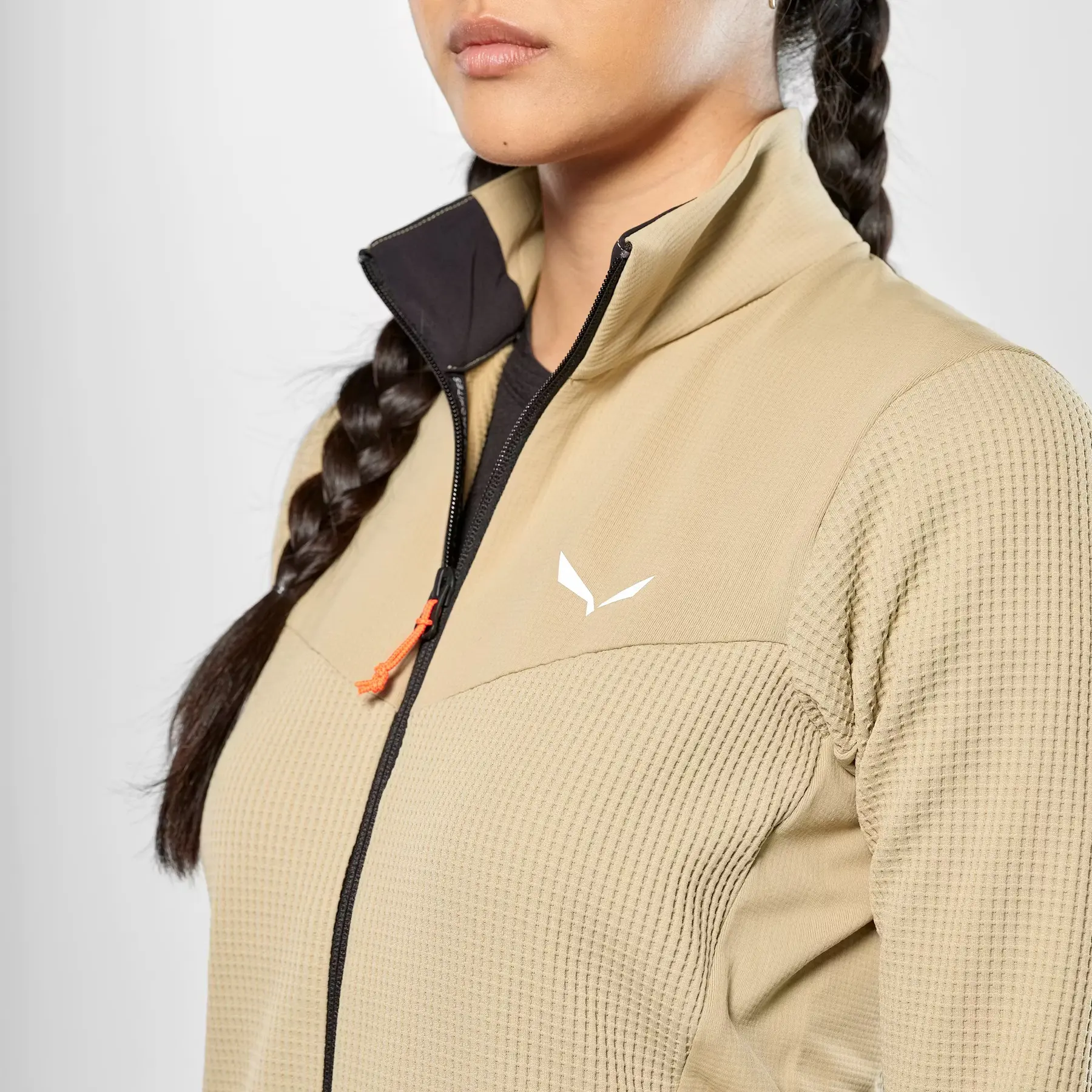 Кофта флисовая женская Salewa Puez Waffle Hyb PL 28860-7180 L бежевая фото6