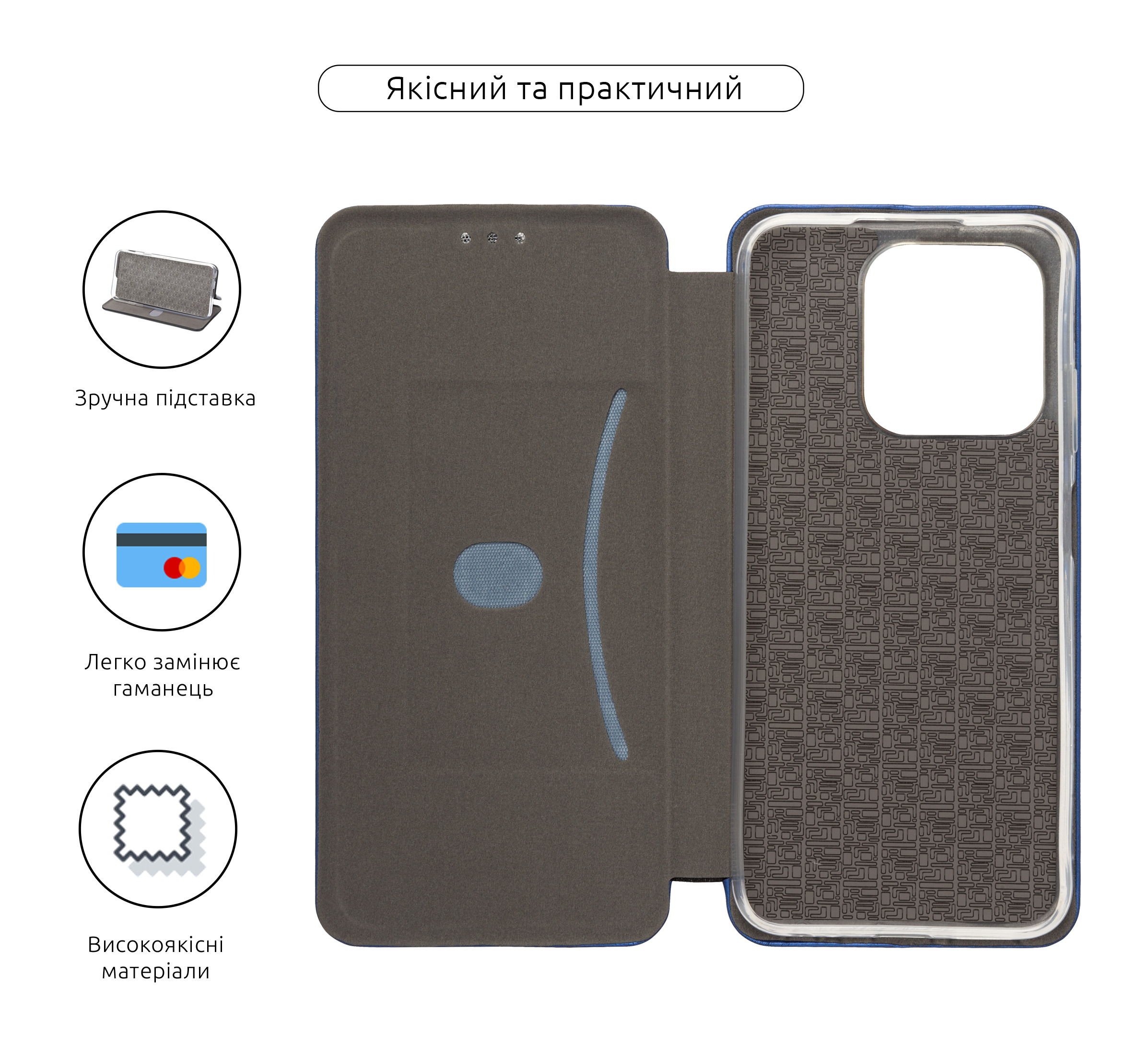 Чехол-книжка ArmorStandart G-Case для Infinix Hot 50i / Smart 9 Blue (ARM80968) фото