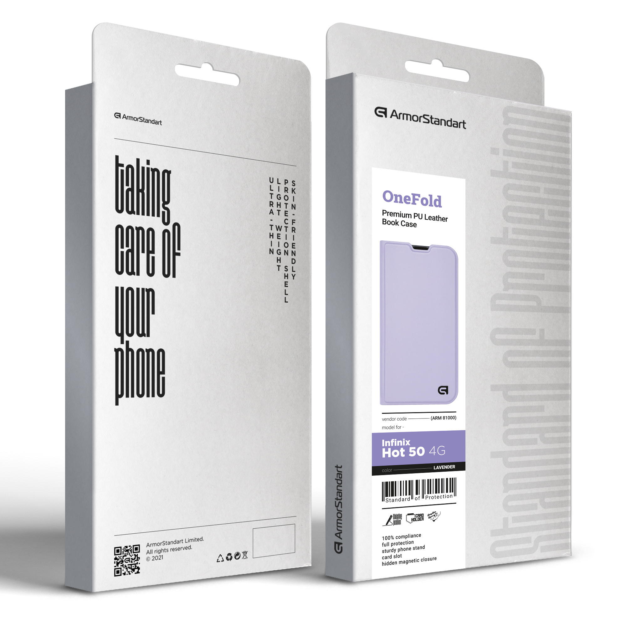 Чехол-книжка ArmorStandart OneFold Case для Infinix Hot 50 4G Lavender (ARM81000) фото