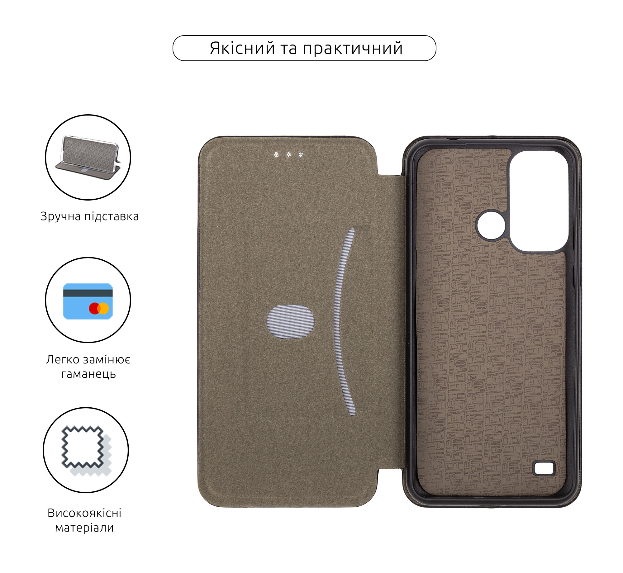 Чехол-книжка ArmorStandart G-Case для ZTE Blade A53 Black (ARM68856) фото