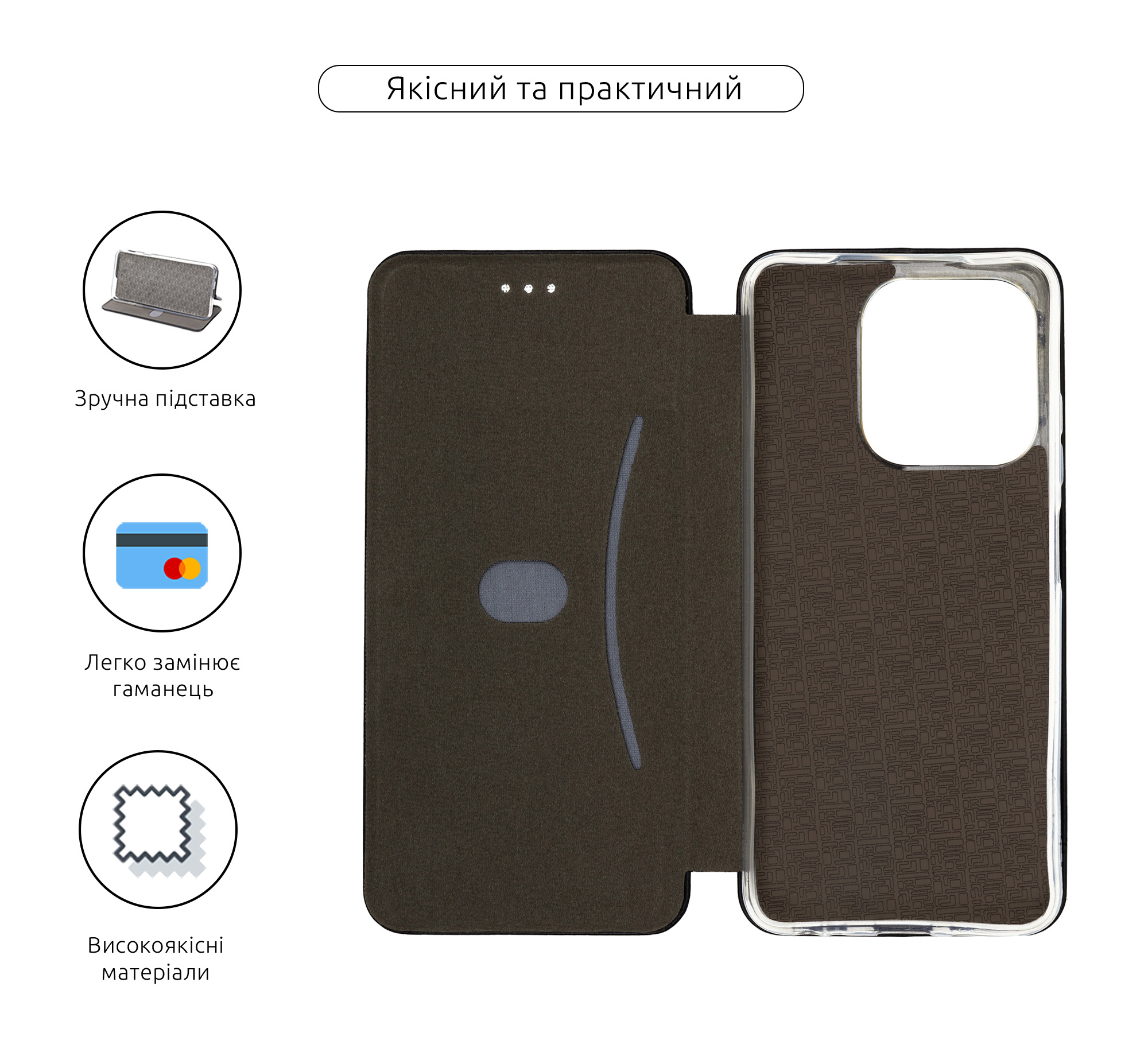 Чехол-книжка ArmorStandart G-Case для Tecno Spark 10 4G (KI5q) Black (ARM68951) фото