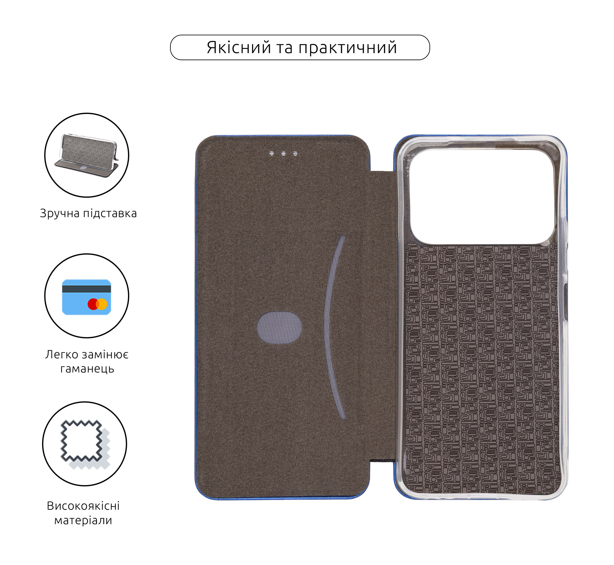 Чехол-книжка ArmorStandart G-Case для Tecno Spark 40 4G Blue (ARM88017) фото