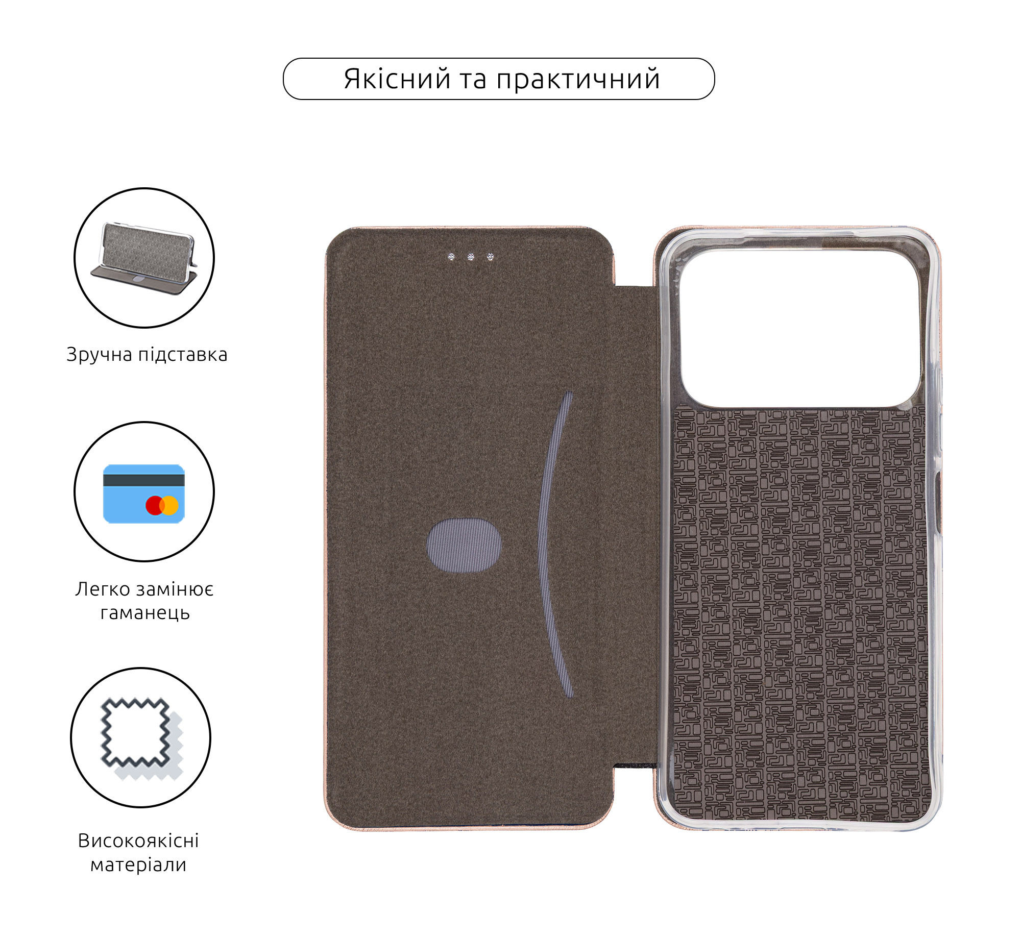 Чехол-книжка ArmorStandart G-Case для Tecno Spark 40 4G Rose Gold (ARM88018) фото