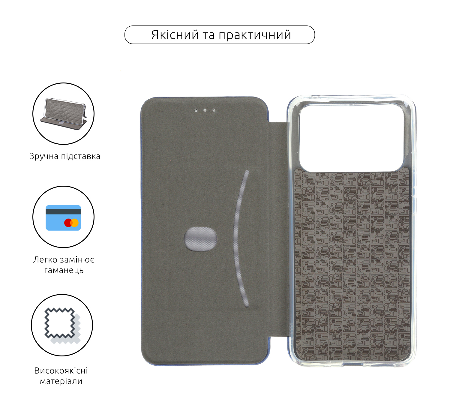 Чехол-книжка ArmorStandart G-Case для Xiaomi Poco C40 Blue (ARM62128) фото
