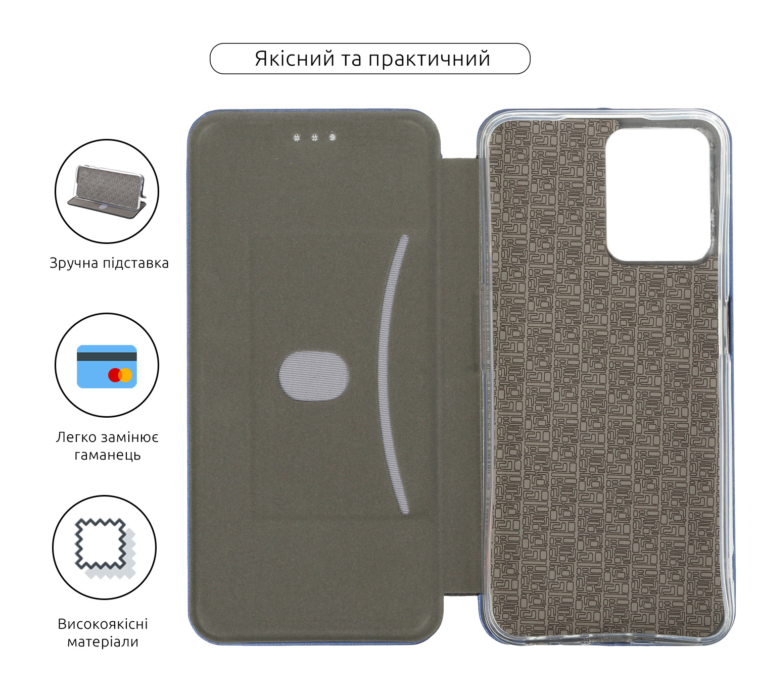 Чехол-книжка ArmorStandart G-Case для Realme C35 Blue (ARM62695) фото