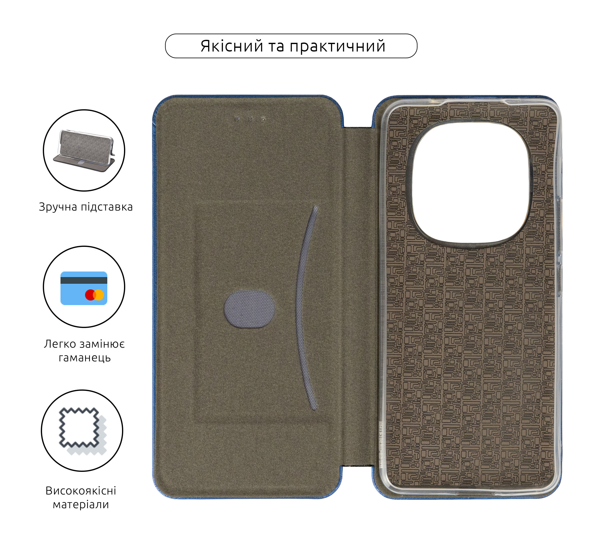Чехол-книжка ArmorStandart G-Case для Xiaomi Redmi Note 15 Pro 4G Blue (ARM91670) фото3