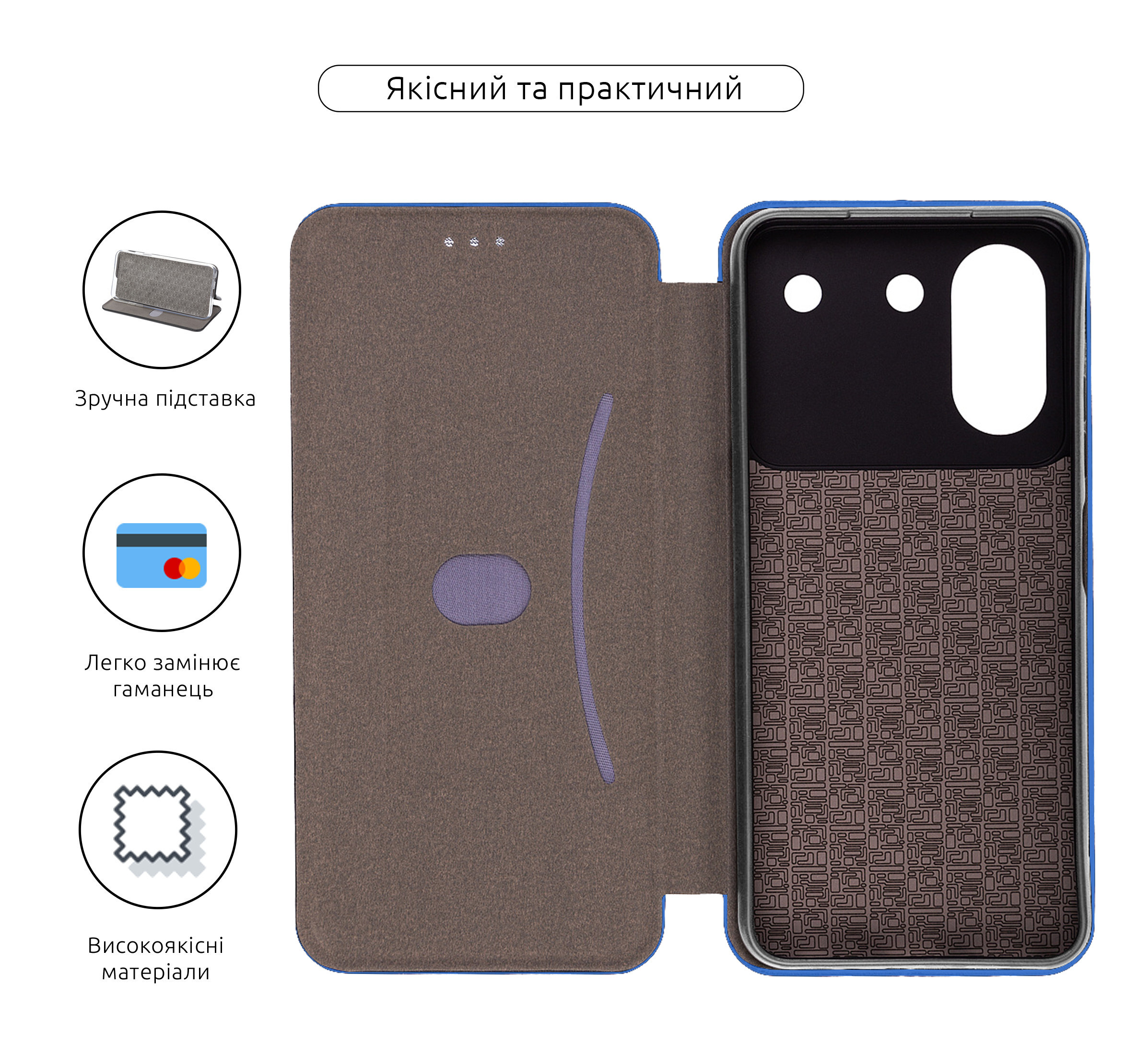 Чехол-книжка ArmorStandart G-Case для ZTE Blade A54 4G Blue (ARM70730) фото3