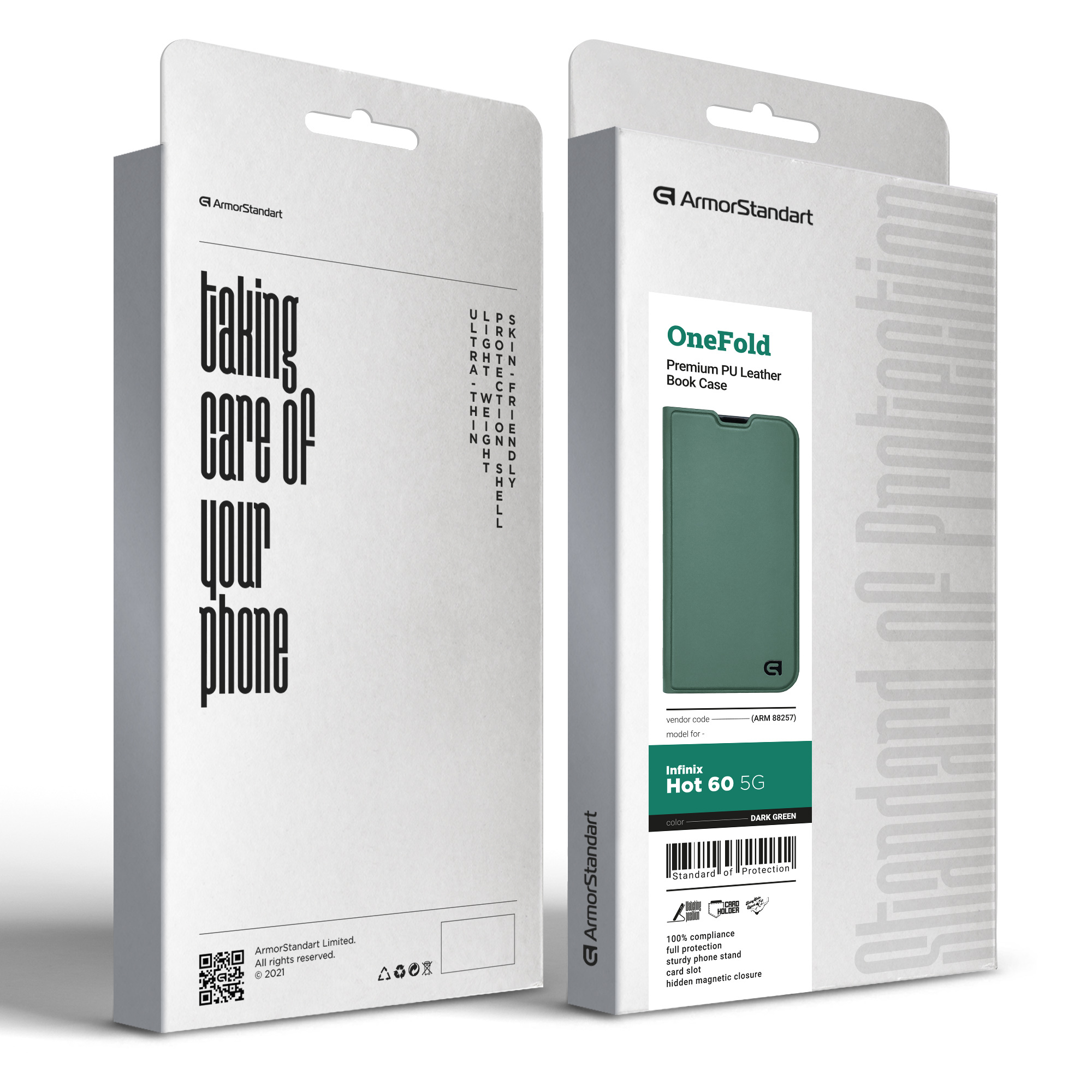 Чехол-книжка ArmorStandart OneFold Case для Infinix Hot 60 5G Green (ARM88257) фото