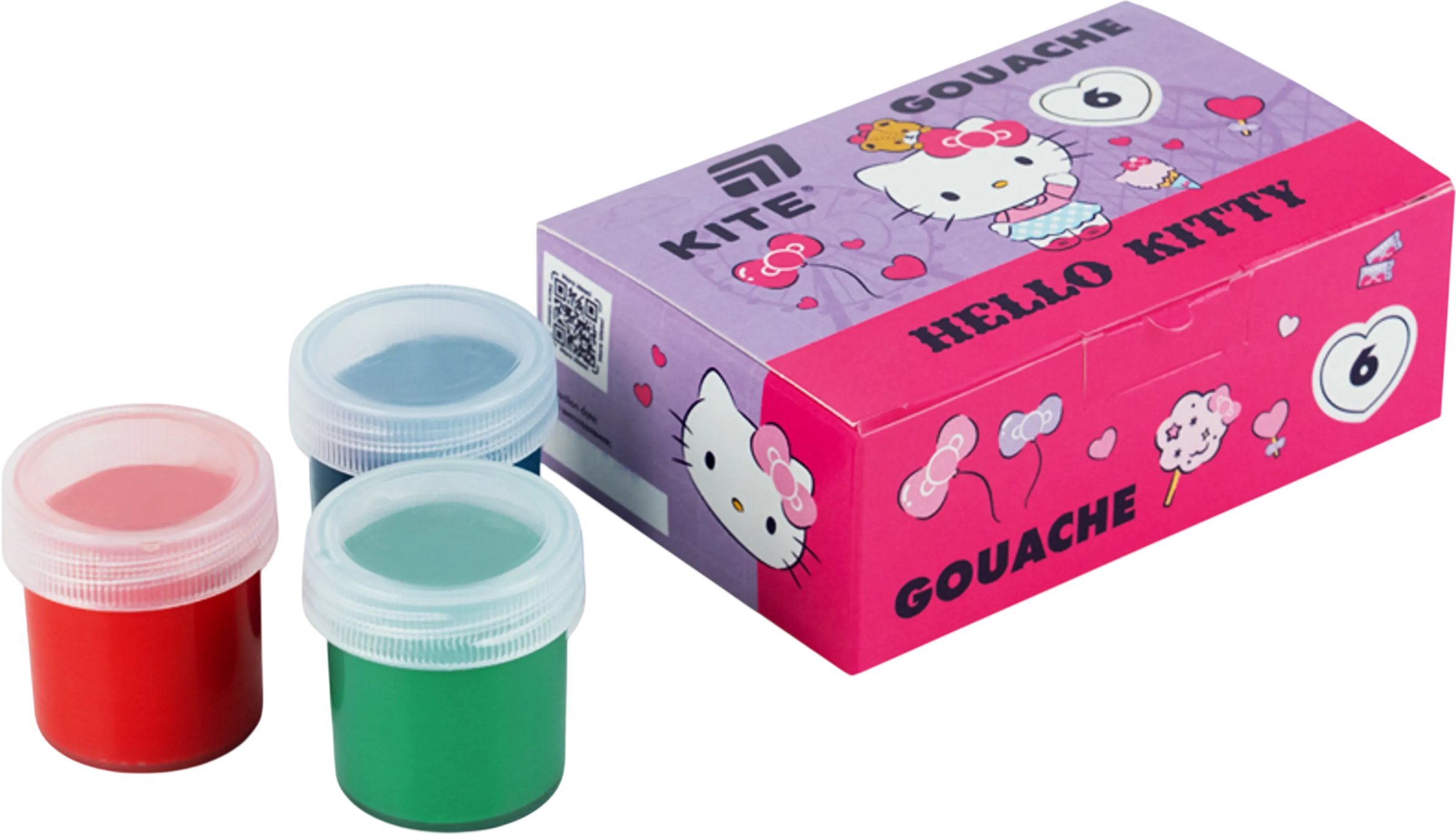 Гуаш, 6 кол., 20мл Kite Hello Kitty (HK26-062) фото3