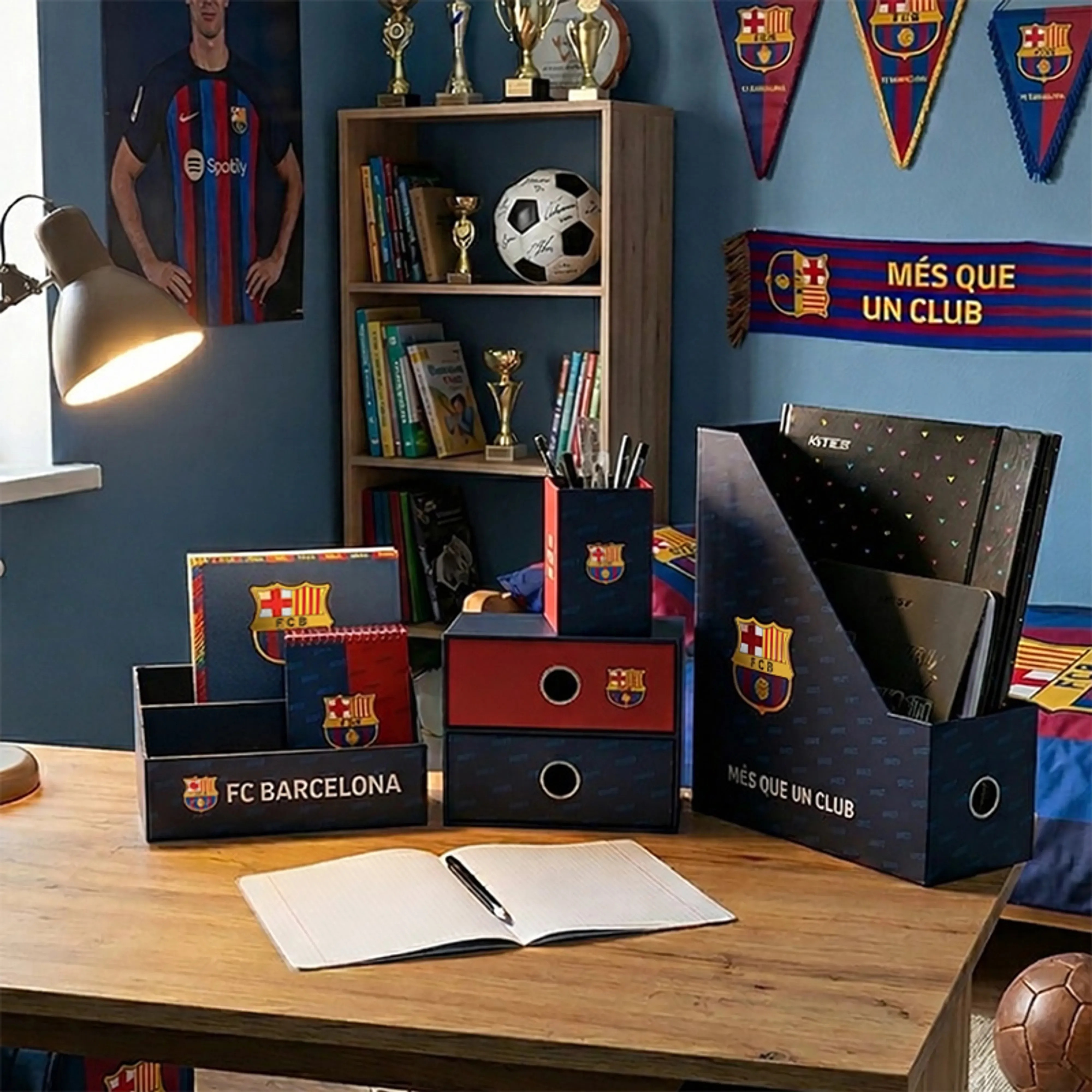 Органайзер настольный, 4 предмета, картон, Kite FC Barcelona (BC26-357) фото4