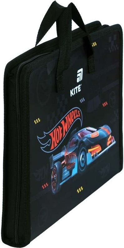 Папка-Портфель на блискавці Kite, 1 відділ., A4, Kite Hot Wheels (HW26-202) фото3