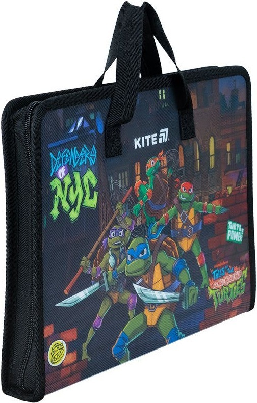 Папка-Портфель на блискавці Kite, 1 відділ., A4, Kite Ninja Turtles (NT25-202) фото3