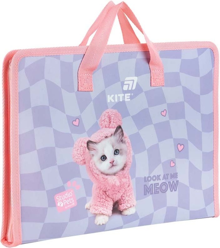 Папка-Портфель на блискавці Kite, 1 відділ., A4, Kite Studio Pets (SP26-202) фото2