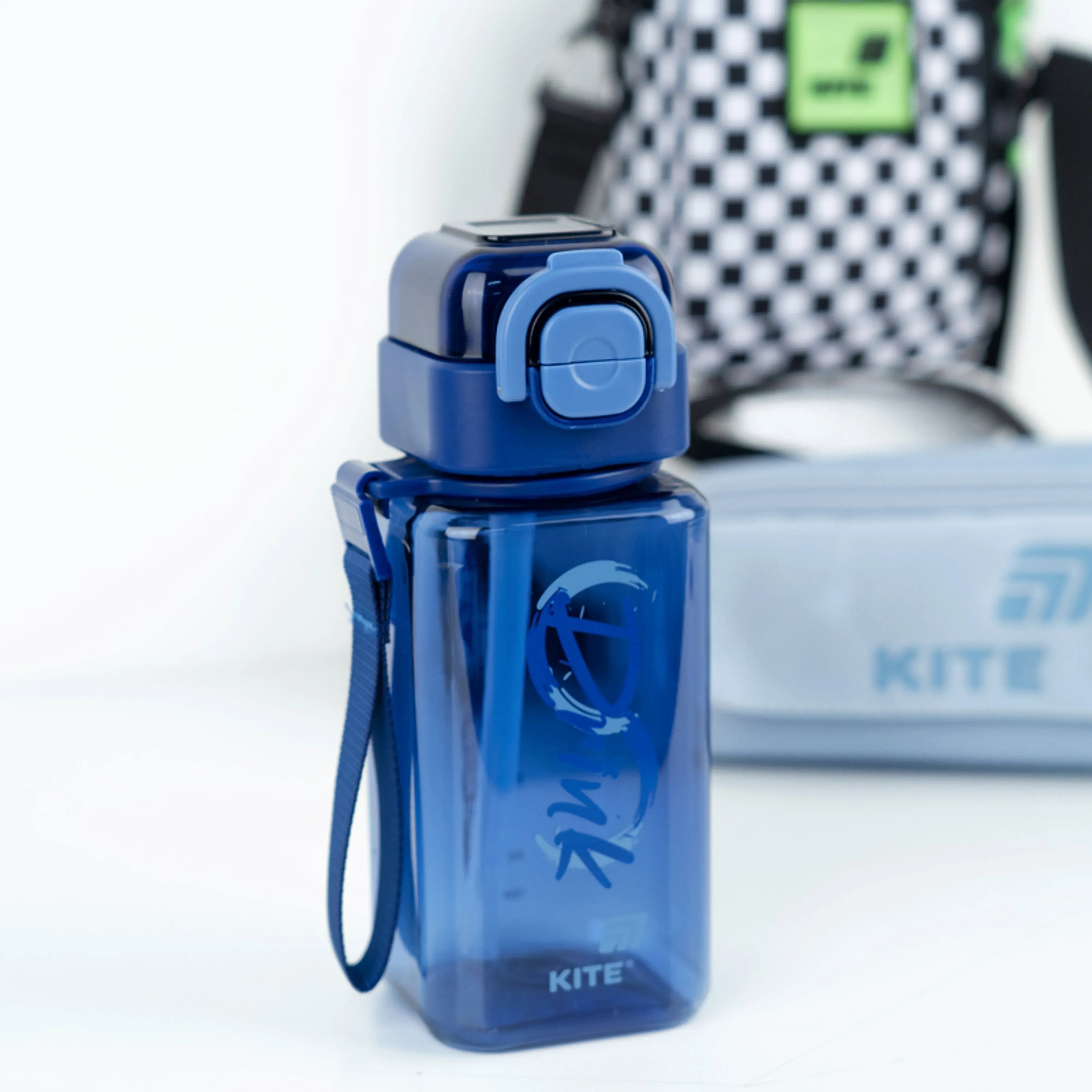 Пляшечка для води, Kite 620 мл, синя (K26-1273-1) фото5