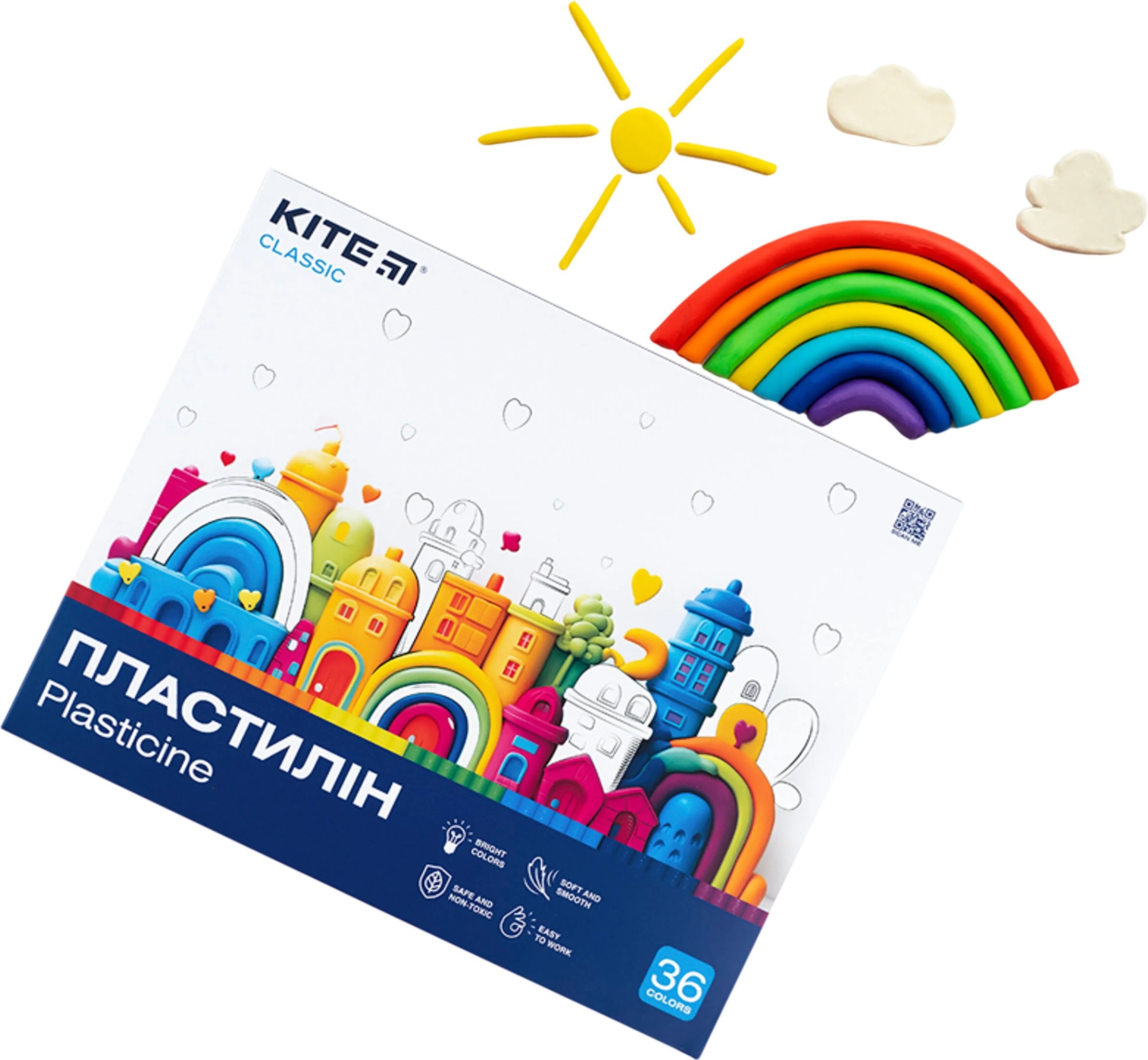 Пластилін, 36 кольорів, 720 г. Kite Classic (K-078) фото5