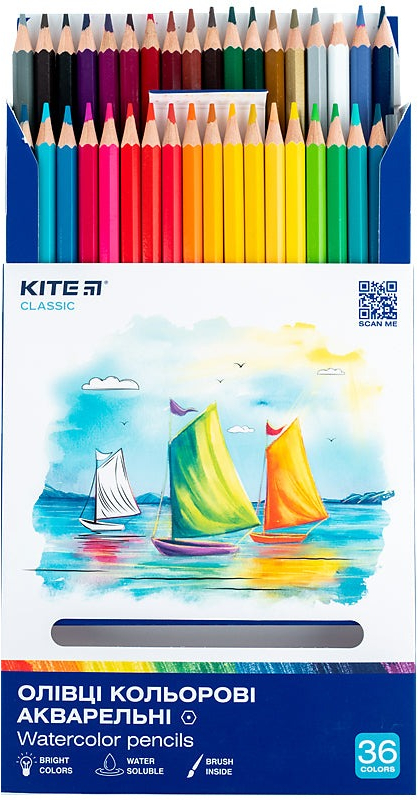 Карандаши цветные акварельные, 36 шт. Kite Classic (K-1052) фото2