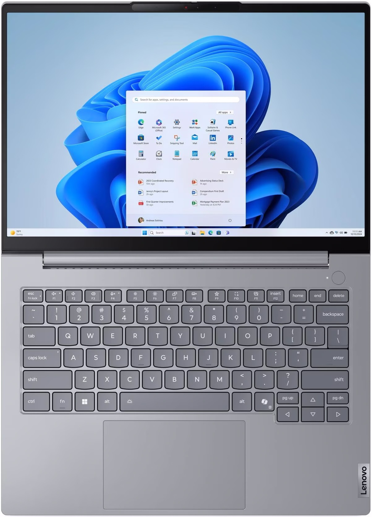 Ноутбук LENOVO ThinkBook 14 G8 IAL Arctic Grey (21SJ00P8RA) фото11