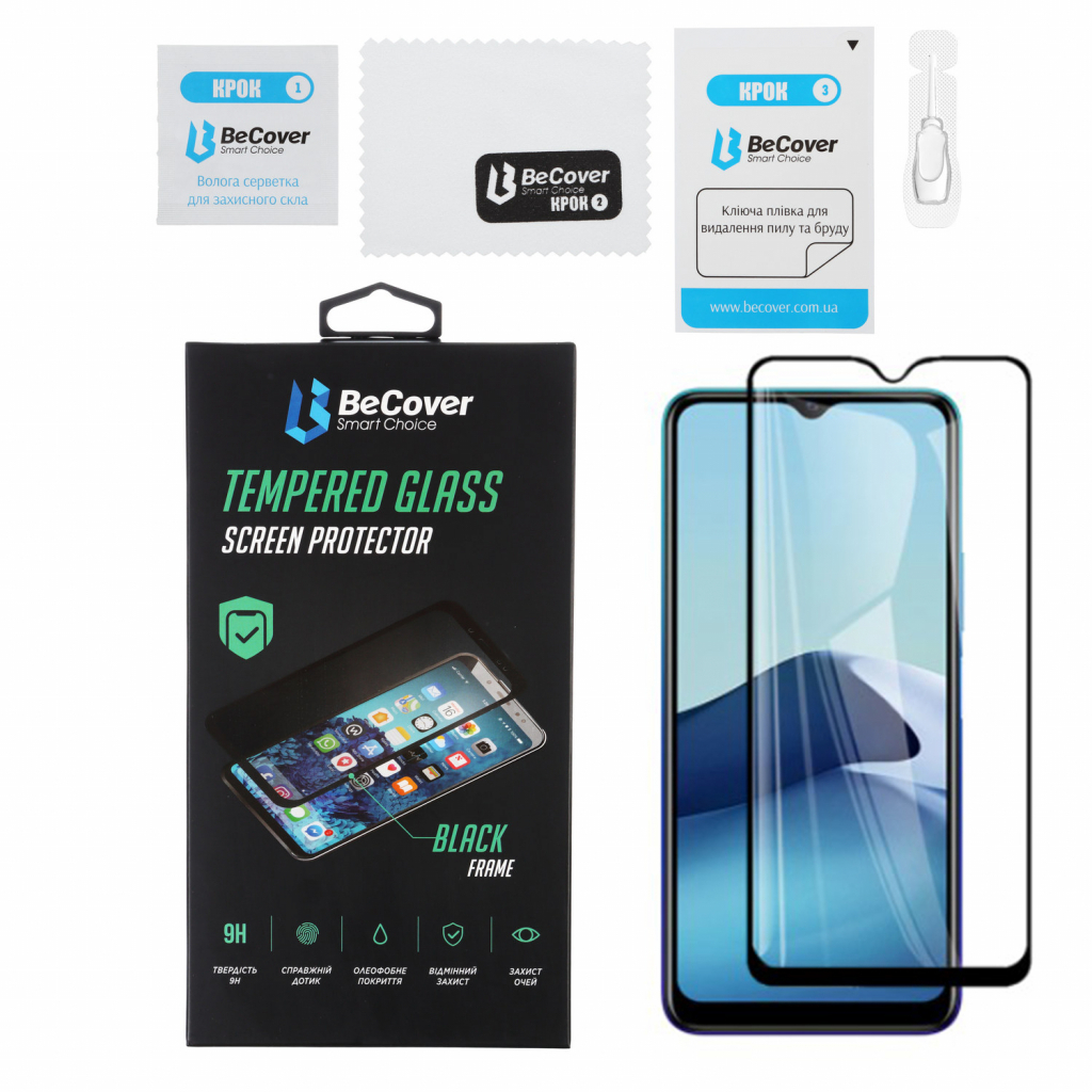 Захисне скло BeCover для Vivo Y20 Black (706485) фото2
